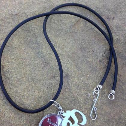 Inspirational Leather Cord Necklace/leather..