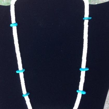 19in Heishi Shell And Turquoise Necklace/turquoise..