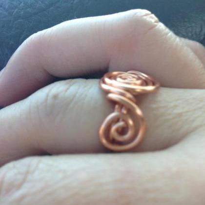 Copper Wire Spiral Wire Wrap Ring