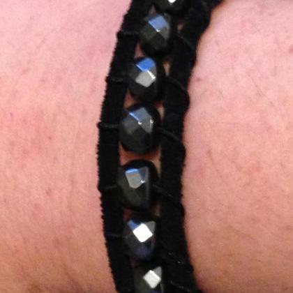 Single Wrap Hematite Bead Bracelet