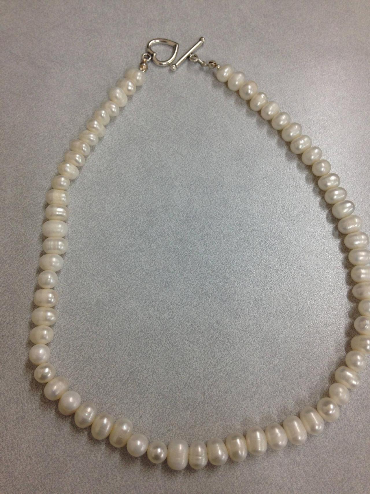 Freshwater Beaded White Pearl Necklace