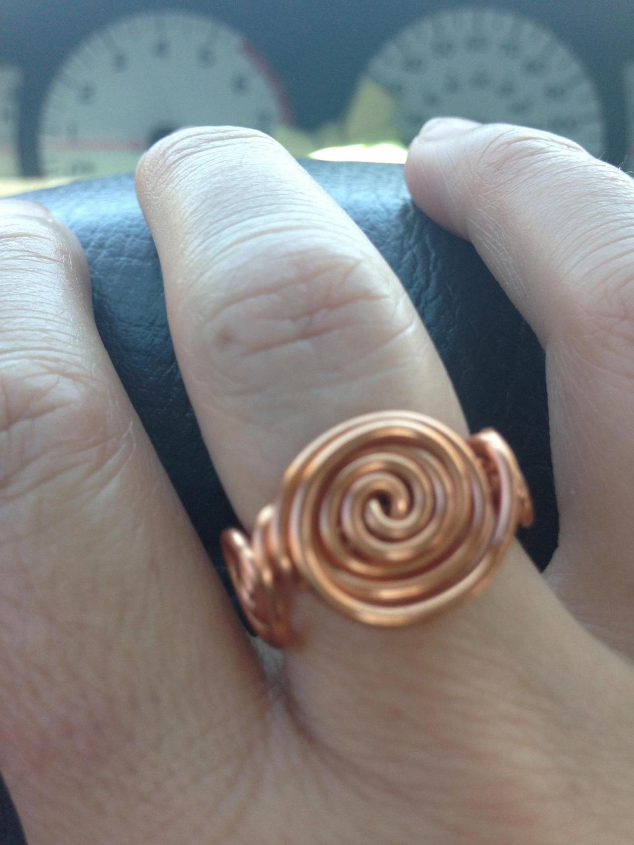 Copper Wire Spiral Wire Wrap Ring